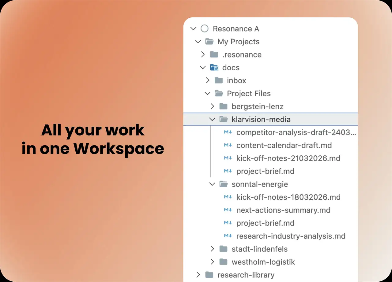 Drop in your files - Resonance workspace screenshot placeholder